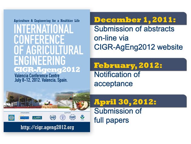 AgEng 2012 Conference announcement